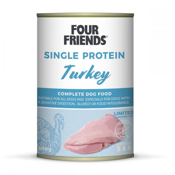 Four Friends Dog Single Protein Turkey 400 g