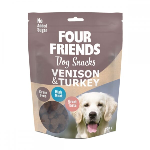 Four Friends Dog Snacks Venison & Turkey 200 g