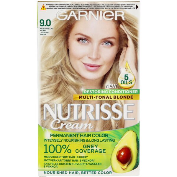 Garnier Nutrisse Cream 9 Mycket Ljusblon