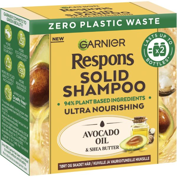 Garnier Respons Solid Shampoo Avocado Oil & Shea Butter 60 g