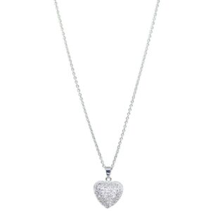 Gemini Heart Necklace HK838-20COL02 Silver