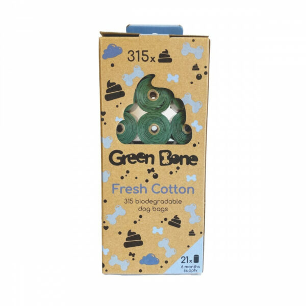 Green Bone Hundeposer Fresh Cotton Refill (315-pakke)