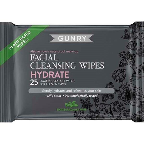 Gunry Facial Cleansing Wipes Hydrate 25 st