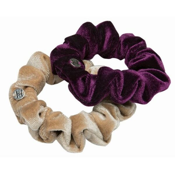 Hermine Hold Discothèque Collection HH Velvet Mini Scrunchie  Plum & B