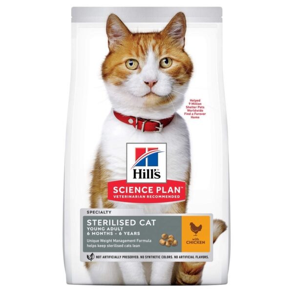 Hill's Science Plan Cat Young Adult Sterilised Chicken (1