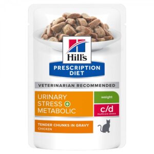 Hill's Prescription Diet Feline c/d Urinary Care + Metabolic Chicken 12x85 g