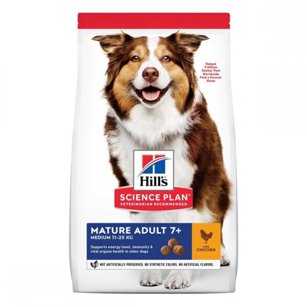 Hill's Science Plan Dog Mature Adult 7+ Medium Chicken (2