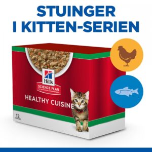 Hill's Science Plan Kitten Healthy Cuisine Chicken/Ocean Fish & Vegetables 12x80 g