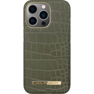 iDeal of Sweden iPhone 13 Pro Atelier Case Khaki Croco