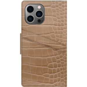 iDeal of Sweden iPhone 13 Pro Max Atelier Wallet Camel Croco