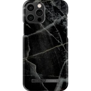 iDeal of Sweden iPhone 12/12 Pro Fashion Case Black Thunder Marble