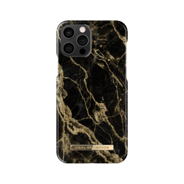 iDeal of Sweden iPhone 12/12 Pro Fashion Case Golden Smoke Marble