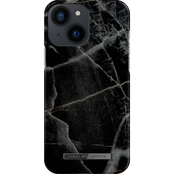 iDeal of Sweden iPhone 13 Mini Fashion Case Black Thunder Marble