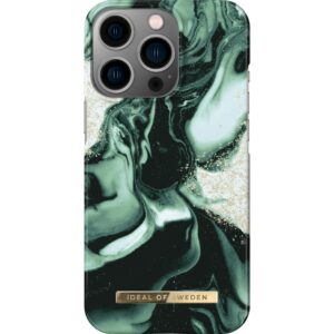 iDeal of Sweden iPhone 13 Pro Fashion Case Golden Olive Marble