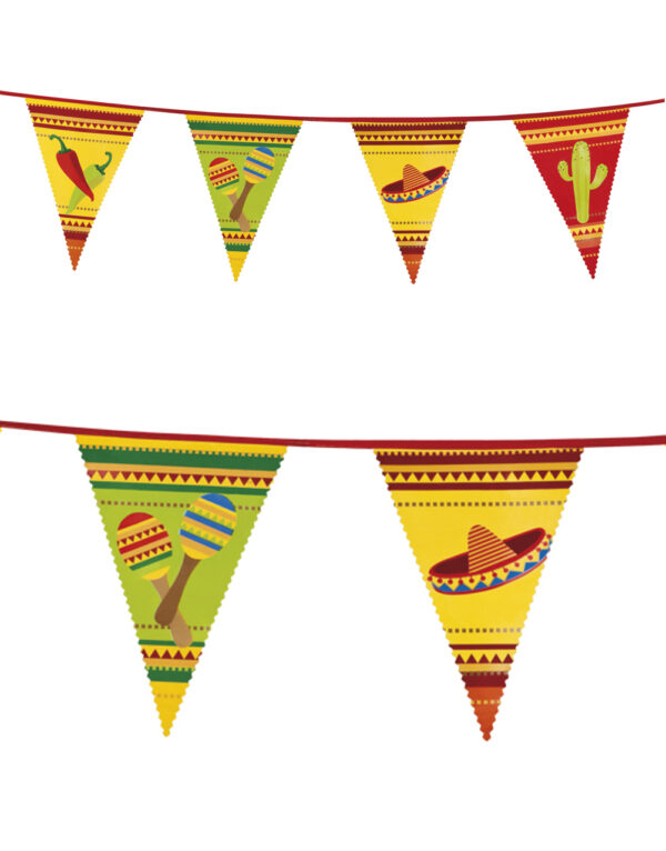 6 Meter Banner med Vimpler - Taco Fiesta