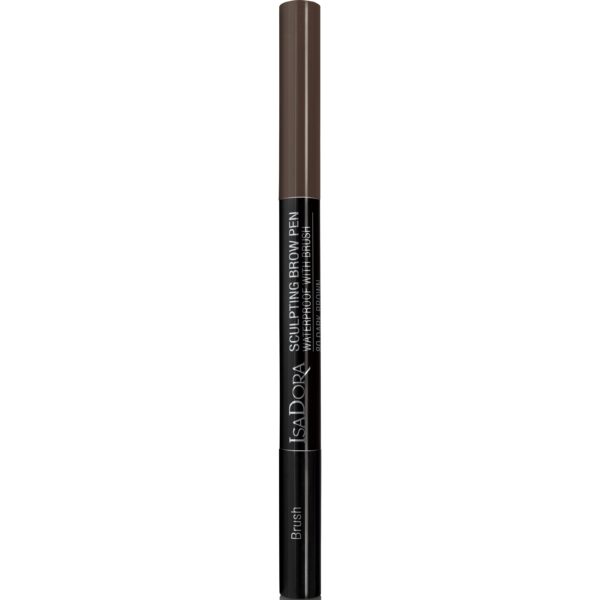 IsaDora Sculpting Brow Pen Waterproof With Brush 80 Dark Brown