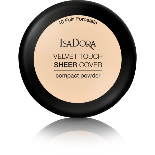 IsaDora Velvet Touch Sheer Cover Compact Powder  40 Fair Porcelain