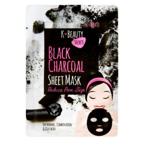 K-Beauty Secrets Black Charcoal Sheet Mask 15 g