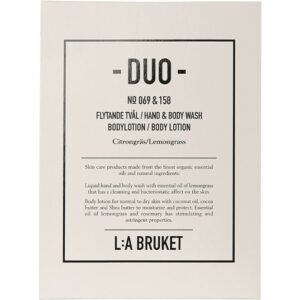 L:A Bruket Duo-kit Flytande Tvål/Bodylotion Citrongräs 200ml 190 ml