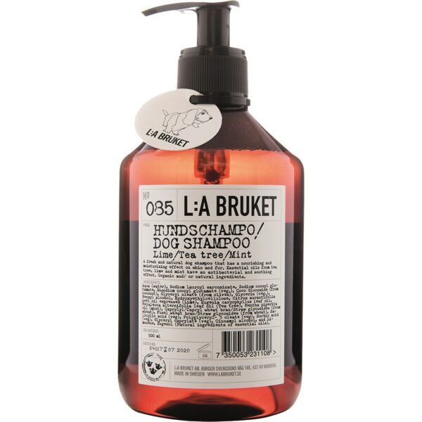 L:A Bruket Djur Hundschampo Lime/Tea-Tree/Mynta 500 ml