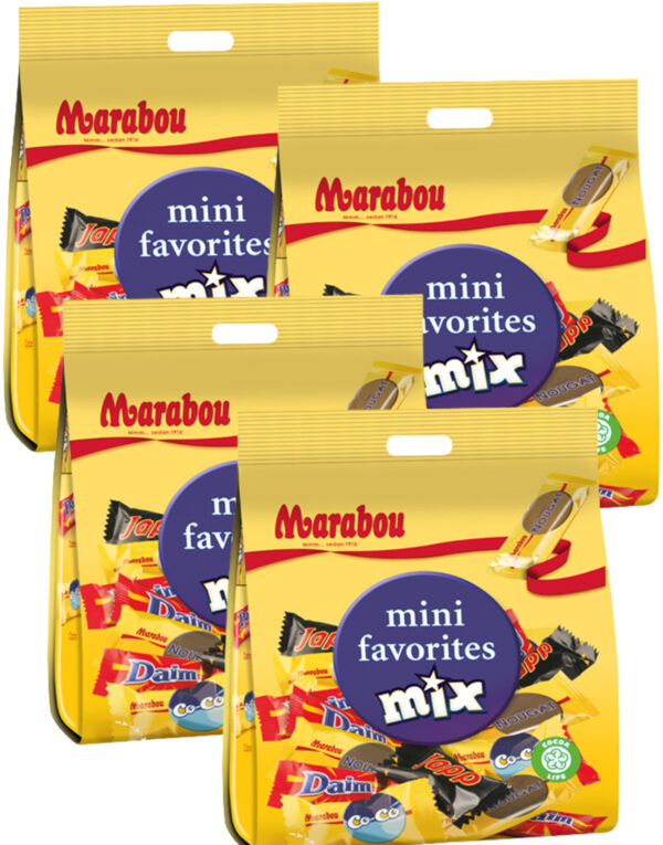 14 stk Marabou Mini Favorites Mix med Forskjellige Sjokoladebiter - Hel Eske