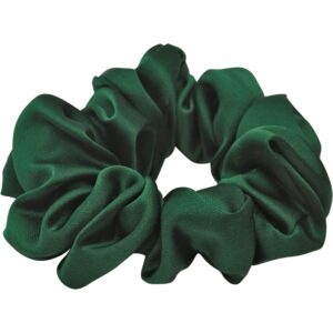 Lenoites Mulberry Silk Scrunchie Green