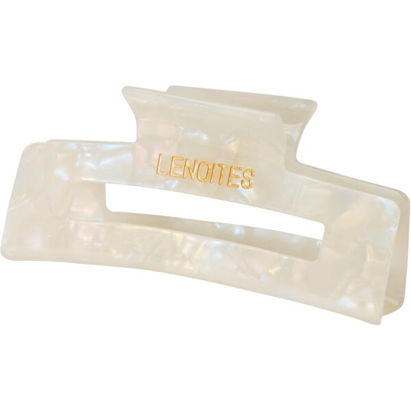 Lenoites Premium Eco-Friendly Hair Claw Pearly White