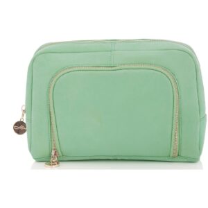 LULU&apos;S ACCESSORIES Beauty Organizer Green Leather