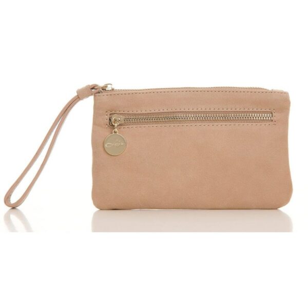 LULU&apos;S ACCESSORIES Zip Purse Lether Beige