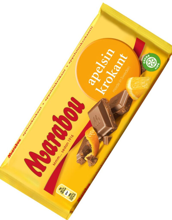 Marabou Melkesjokoladeplate med Appelsinkrokant 200 gram