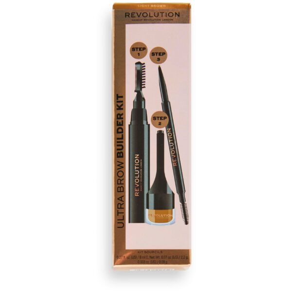 Makeup Revolution Ultra Brow Builder Kit Light Brown