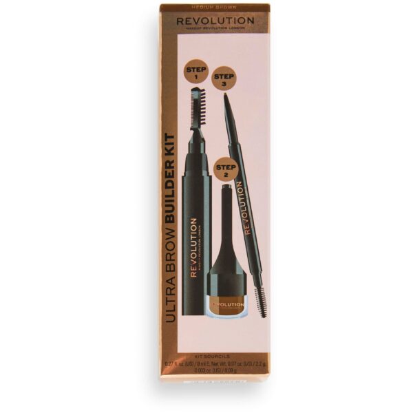 Makeup Revolution Ultra Brow Builder Kit Medium Brown