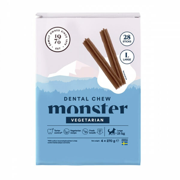 Monster Dog Dental Chew Vegetarian Large (28 st)