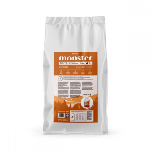 Monster Dog Puppy Small & Medium Chicken & Turkey (12 kg)