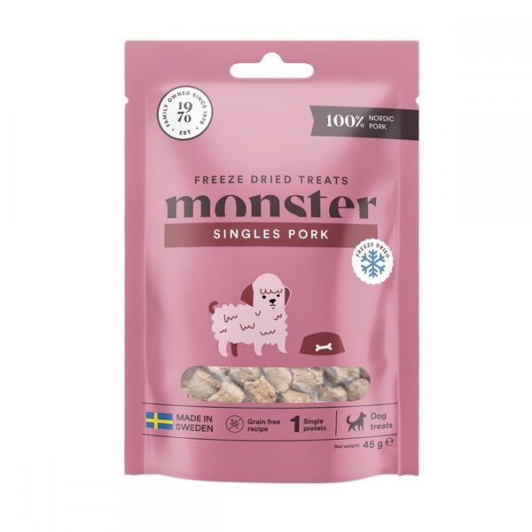 Monster Dog Treats Freeze Dried Pork 45 g