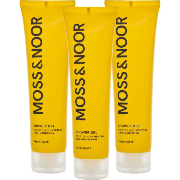 Moss & Noor After Workout Shower Gel Fresh Grape 3 Pack