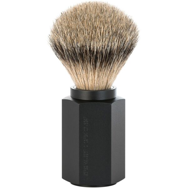 Mühle Hexagon Silvertip Shaving Brush Anodised Aluminum Graphite