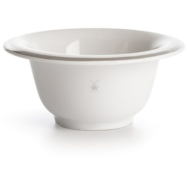 Mühle Porcelain Shaving Bowl Platinum Rim White