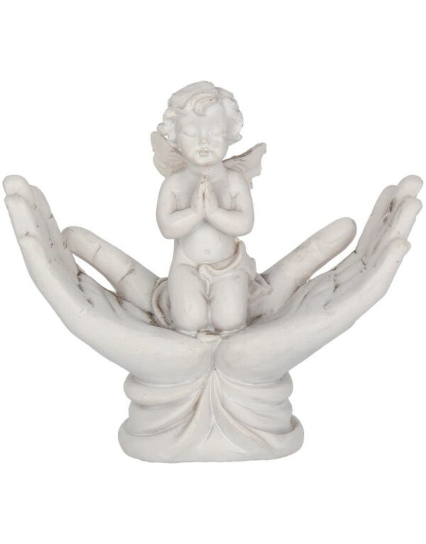 Raised to Heaven - Engel i Beskyttende Hender Figur 11 cm