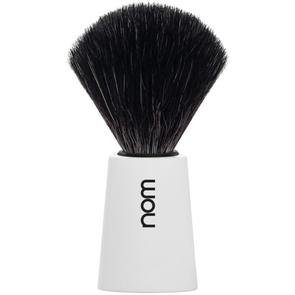 NOM CARL Shaving Brush Black Fibre White