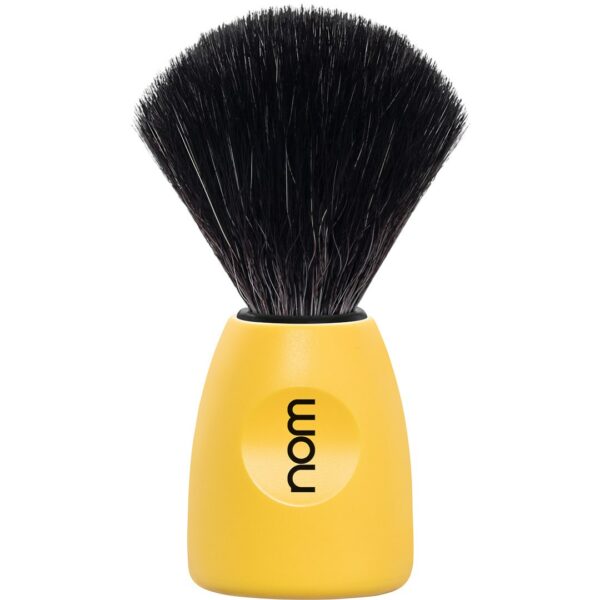 NOM LASSE Shaving Brush Black Fibre Lemon