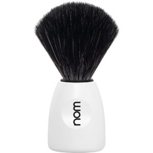 NOM LASSE Shaving Brush Black Fibre White