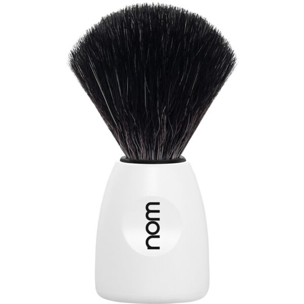 NOM LASSE Shaving Brush Black Fibre White