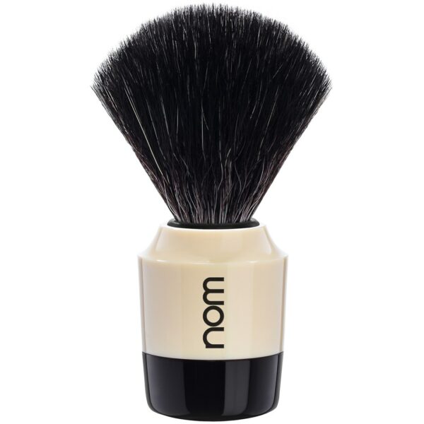 NOM MARTEN Shaving Brush Black Fibre Black Creme