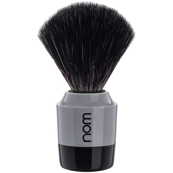 NOM MARTEN Shaving Brush Black Fibre Black Grey