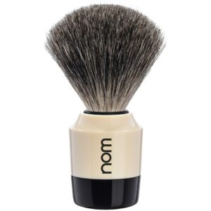 NOM MARTEN Shaving Brush Pure Badger Black Creme