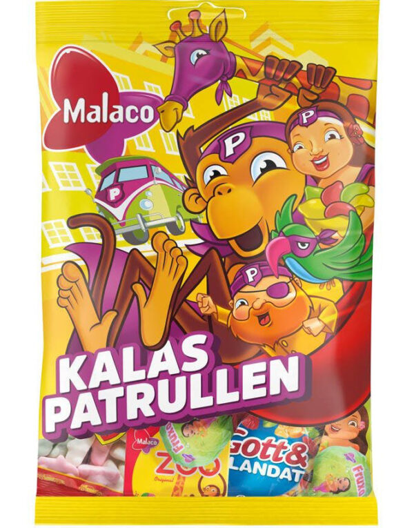 Malaco Kalaspatrullen - Pose med Forskjellig Godteri 135 gram