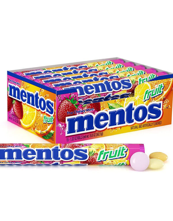 40 Ruller Mentos Fruit - Hel Eske