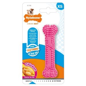 Nylabone Puppy Teething Dental Chew Rosa