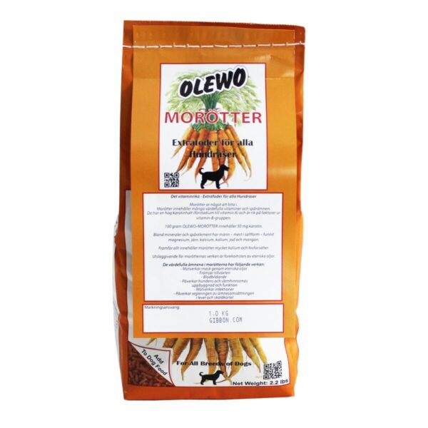 Olewo Gulrotpellets for Hund (1 kg)